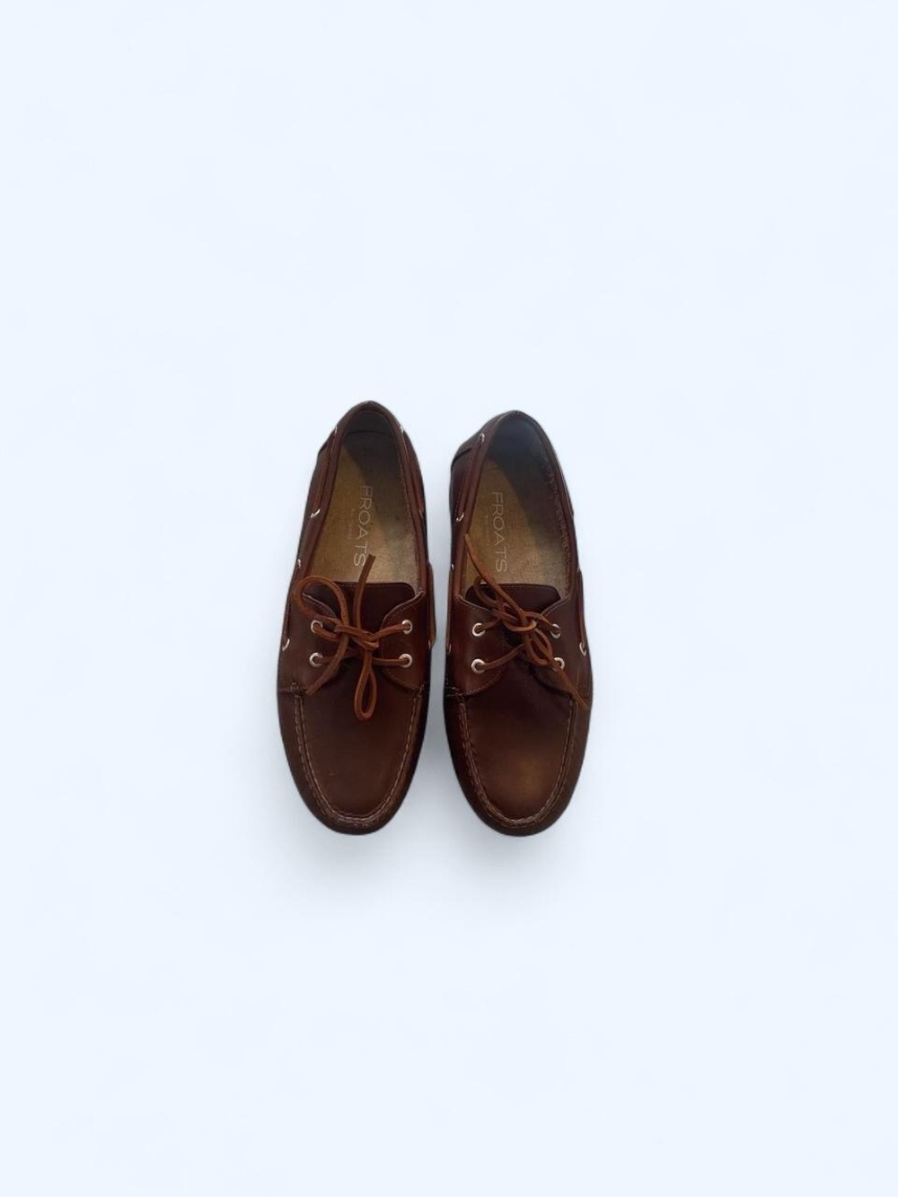 Men's Brown Leather Boat Shoes - Classic Lace-Up Deck‎ Shoes